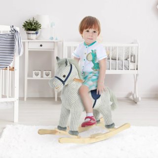 Caballito balancín infantil gris