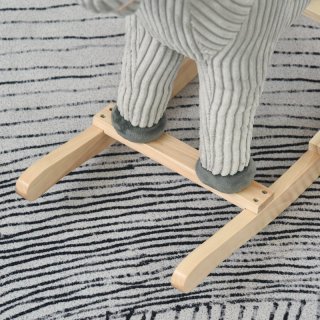 Caballito balancín infantil gris