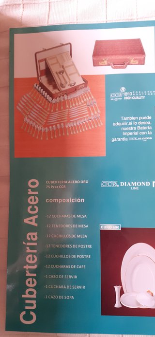 Cubertería CCR Diamond Line 75 pzs