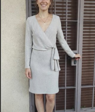 Vestido Shein punto cruzado