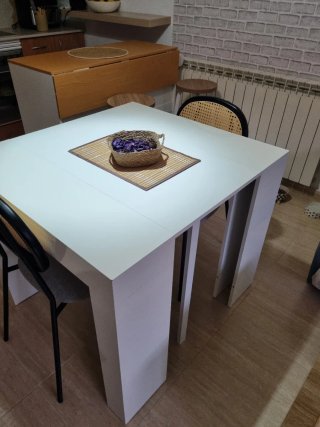 Mesa consola extensible  Blanca (hasta 3m)