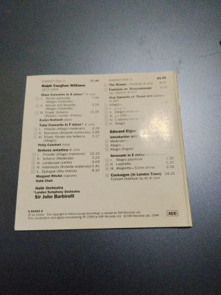 CD Vaughan Williams Sinfonia Antartica Elgar
