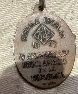 Medalla Escolar 1935 - IV Aniversario II Rep.