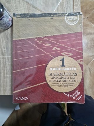 Libro matemáticas 1 bachillerato ANAYA