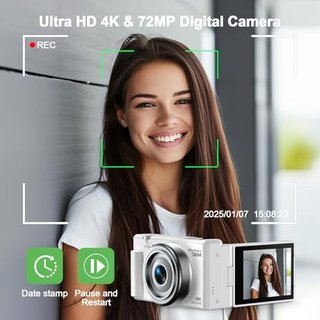 Cámara Digital 4K 72MP Autofocus 18X + 64GB Nueva