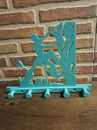 Colgador de llaves escalador teal