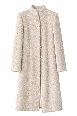 Abrigo de lana beige