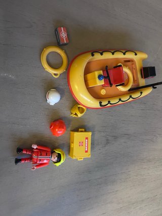 Lancha de rescate Playmobil con accesorios