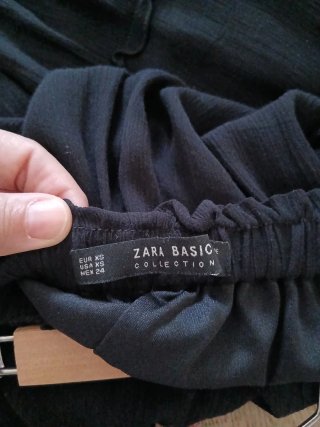 Falda larga negra Zara