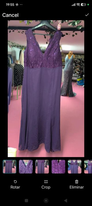 Vestido de gala morado talla XXL