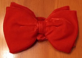 Pajarita terciopelo rojo