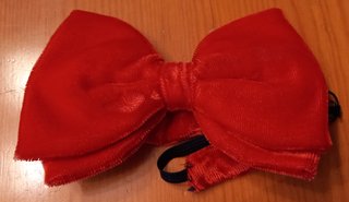 Pajarita terciopelo rojo
