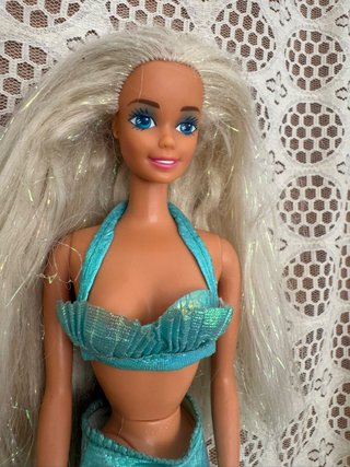 Muñeca Barbie Sirena Azul Mattel