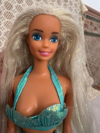Muñeca Barbie Sirena Azul Mattel