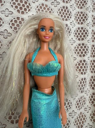 Muñeca Barbie Sirena Azul Mattel