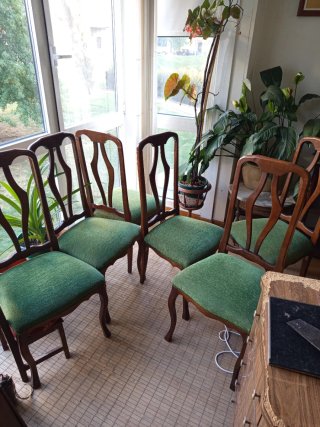 Set de 6 Sillas de Madera