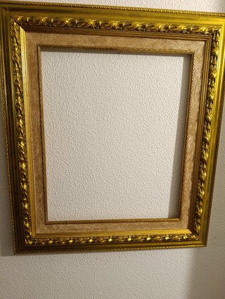 2 Marcos de Madera Dorados y Beige