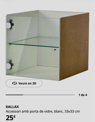 2 x Accesorio Puerta de Cristal para Kallax