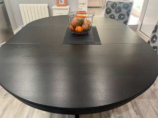 Mesa comedor extensible negra