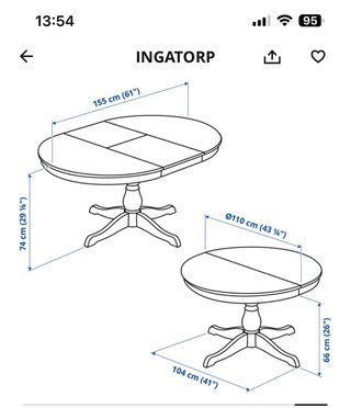Mesa comedor extensible negra