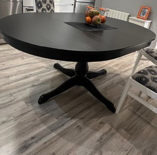 Mesa comedor extensible negra
