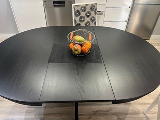 Mesa comedor extensible negra