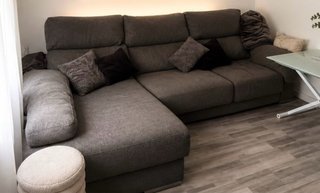 Sofá Chaise Longue Gris