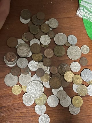 Lote monedas antiguas francesas y españolas