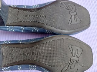 Zapatos Hispanitas de piel azul talla 38 mujer