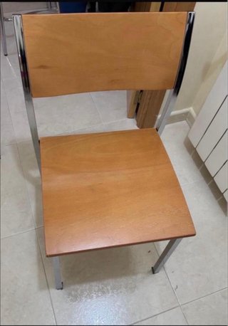 Sillas de cocina madera y metal