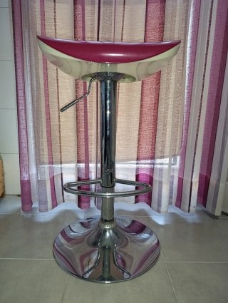 Taburete Alto de Cocina Fucsia