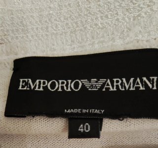 Jersey Blanco Emporio Armani con hombros al aire