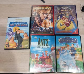 Lote de 5 Películas Infantiles en DVD