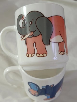 Tazas Arcopal Infantiles Vintage Elefante