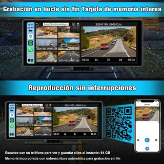 Pantalla Coche 10.26” CarPlay/Android