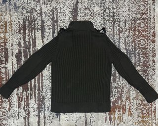 Cárdigan Zara Verde Militar Vintage