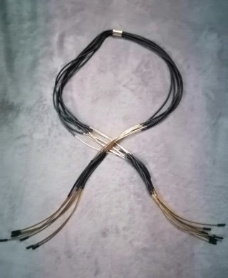 Collana Liviana Conti multifilo nero/oro
