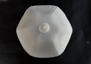 Plafón cristal satinado estilo Art Decó vintage