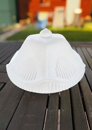 Plafón cristal satinado estilo Art Decó vintage