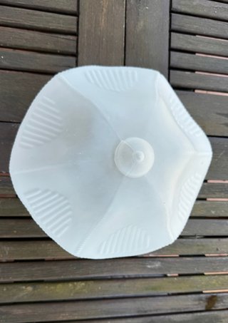 Plafón cristal satinado estilo Art Decó vintage