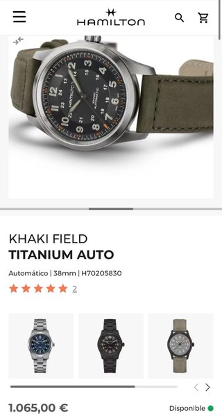 Hamilton Khaki Field Titanium Auto 38mm