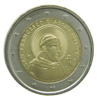 Moneda 2 Euros Italia 2026 San Francisco de Asis