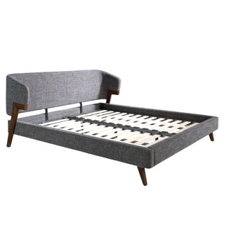 Cama Matrimonial Tela y Madera