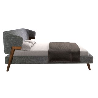 Cama Matrimonial Tela y Madera