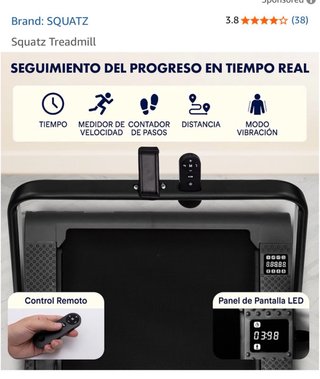 Cinta de Correr con Barra de Sujeción
