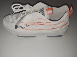 Zapatillas blancas y naranjas nuevas T.40