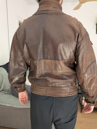 Chaqueta aviador piel marrón