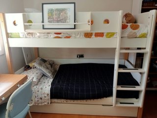 Litera Flexa de Madera Blanca