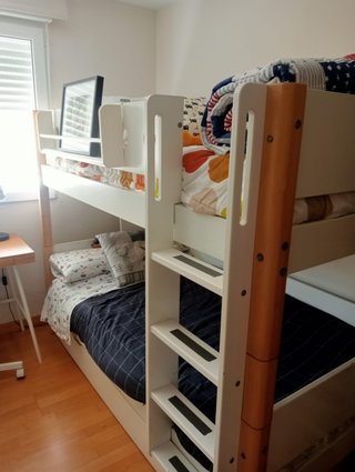 Litera Flexa de Madera Blanca