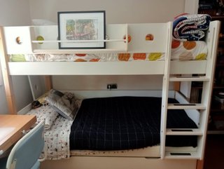 Litera Flexa de Madera Blanca